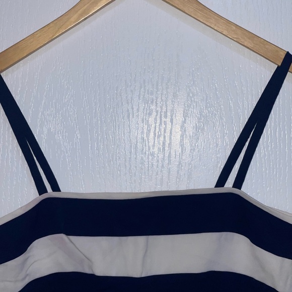 VINTAGE KARL LAGERFELD Neiman Marcus Blue White Striped Crop Bustier Nautical 40 - Picture 7 of 10